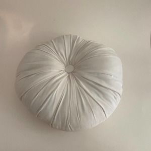 Handmade Throw Accent Pillow Victorian Style White